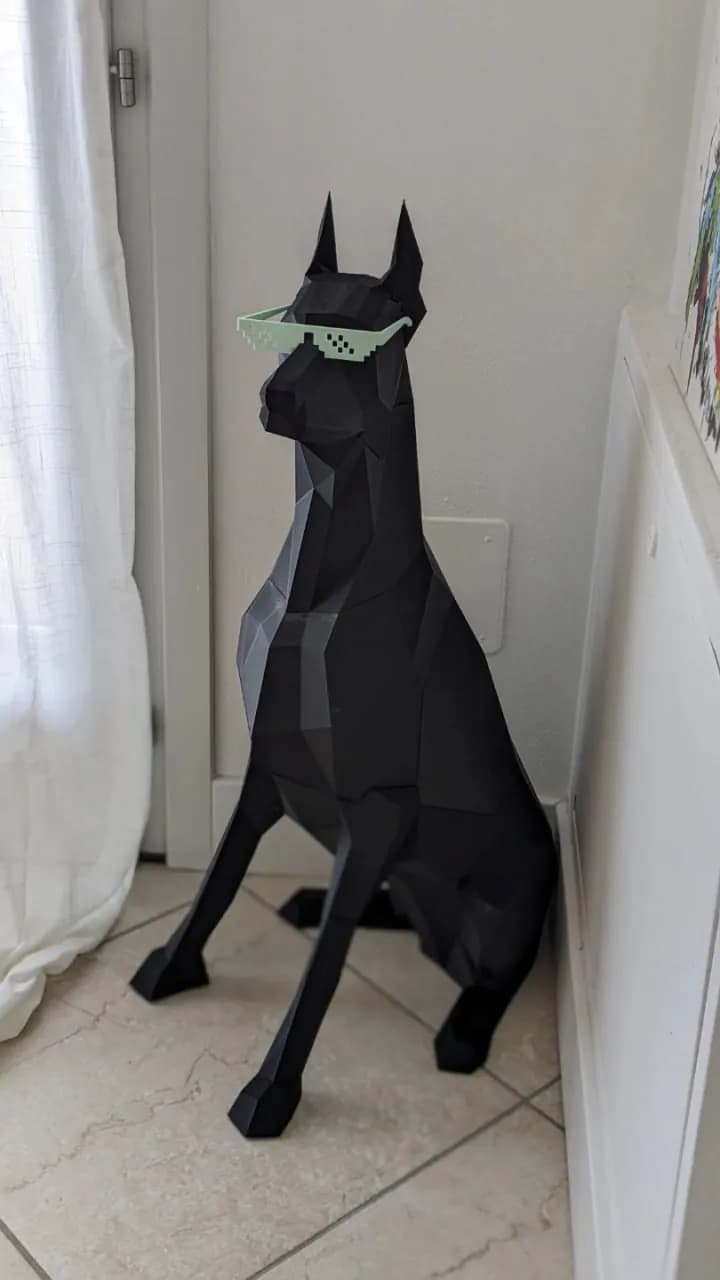 STL - Figura Doberman Low Poly