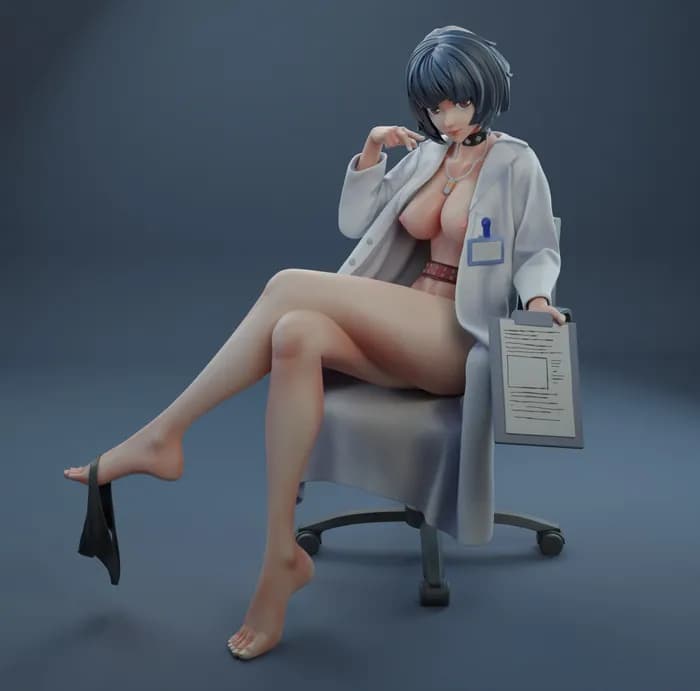 STL - Figura Doctora Analítica render 3