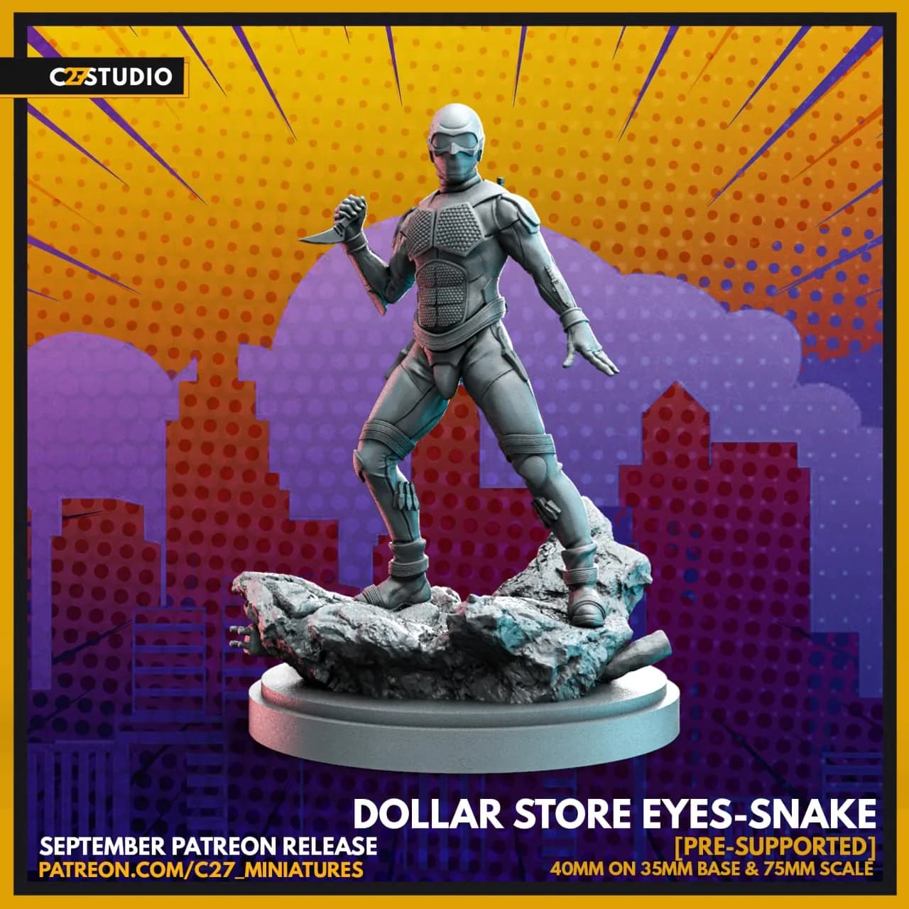 STL - Figura Dollar Store Eyes Snake