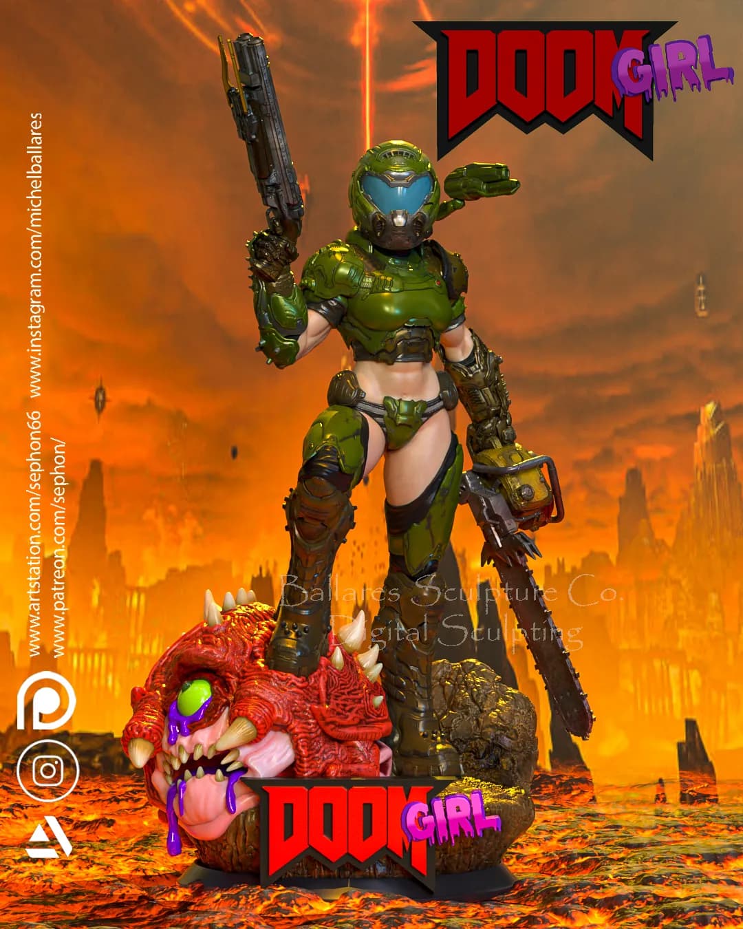 STL - Figura Doom Girl