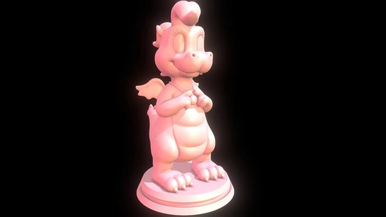 STL - figura dragon caricaturesco