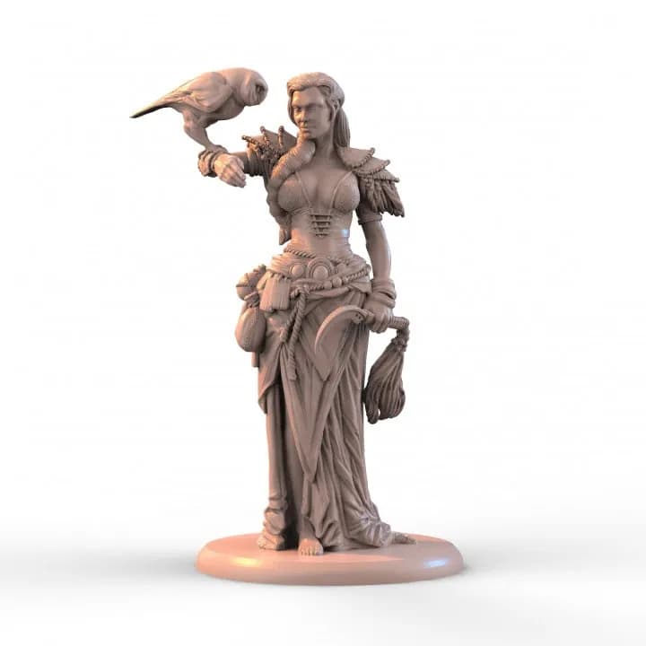 STL - Figura Druida con Búho
