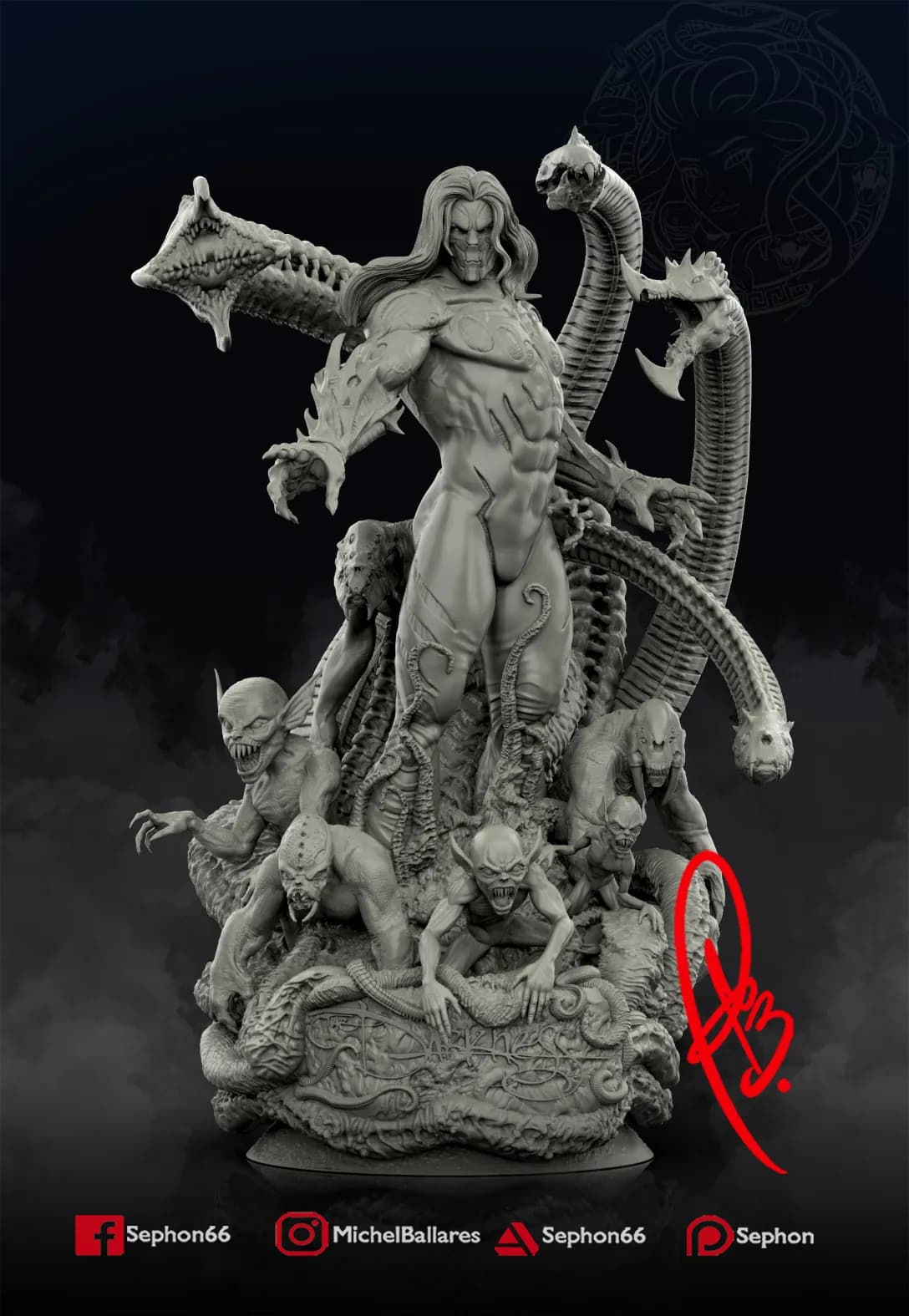 STL - Figura El Oscuro render 3