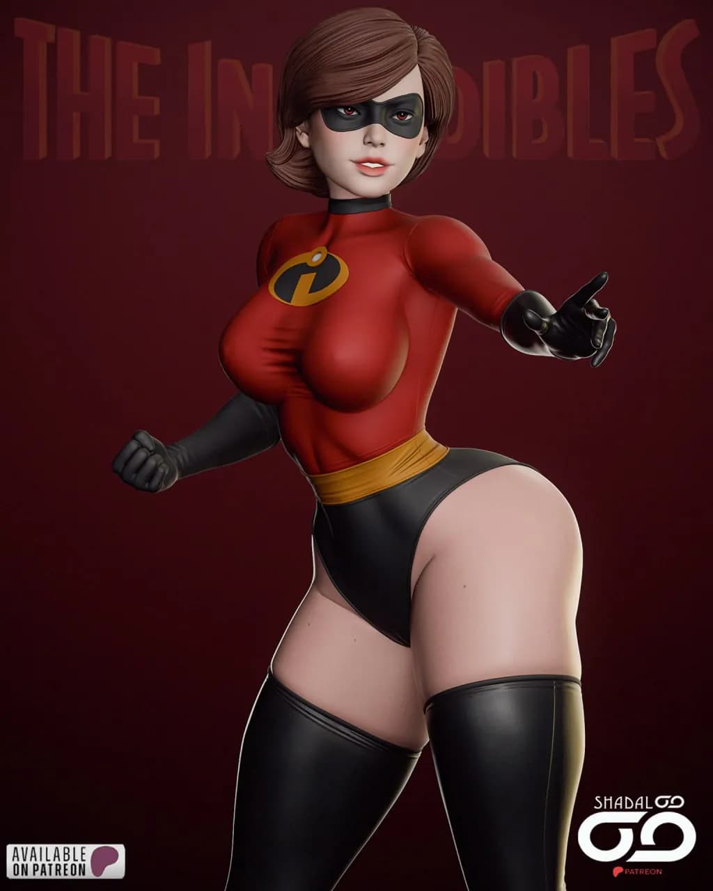 STL - Figura Elastigirl Shadaloo