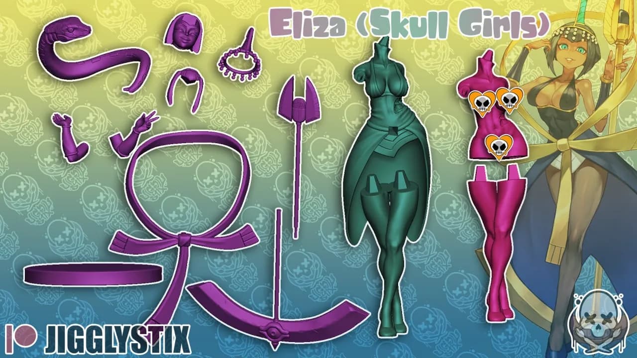 STL - Figura Eliza de Skullgirls render 4