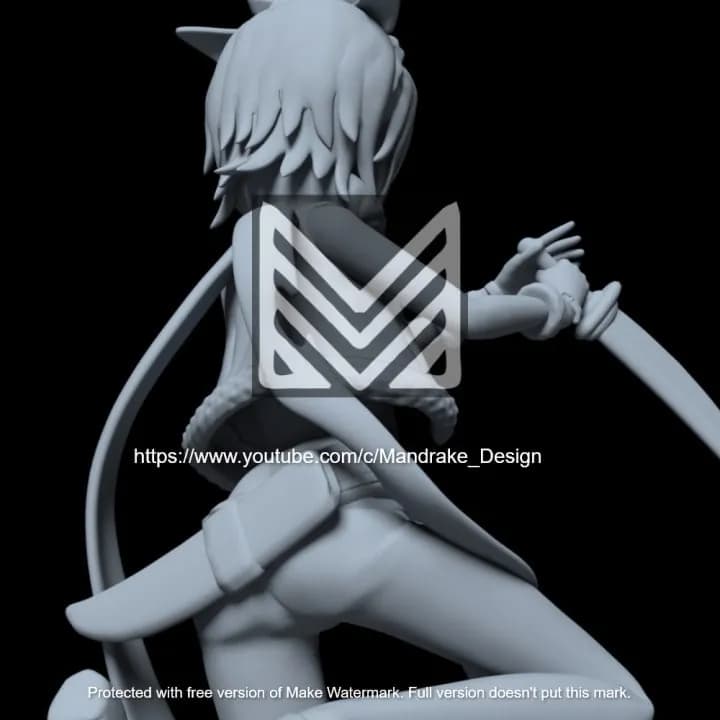 STL - Figura Emilia Re:Zero render 3