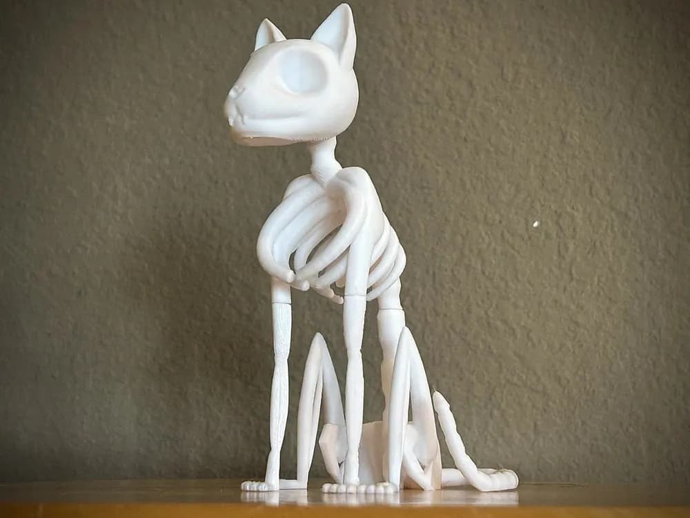 STL - Figura esqueleto de gato