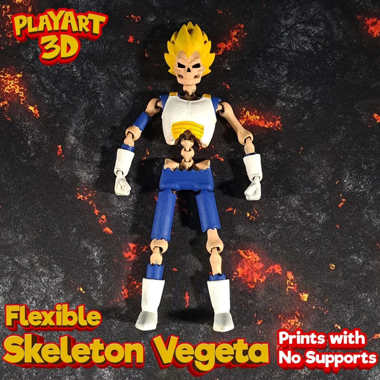 STL - Figura esqueleto de Vegeta