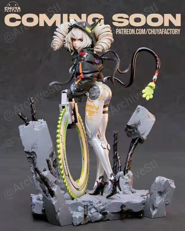 STL - Figura estilo anime futurista