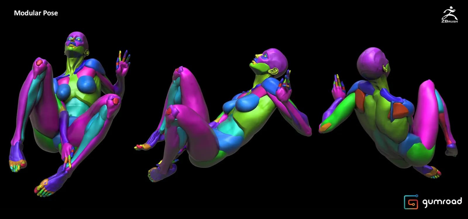 STL - Figura Femenina Anatómica Modular