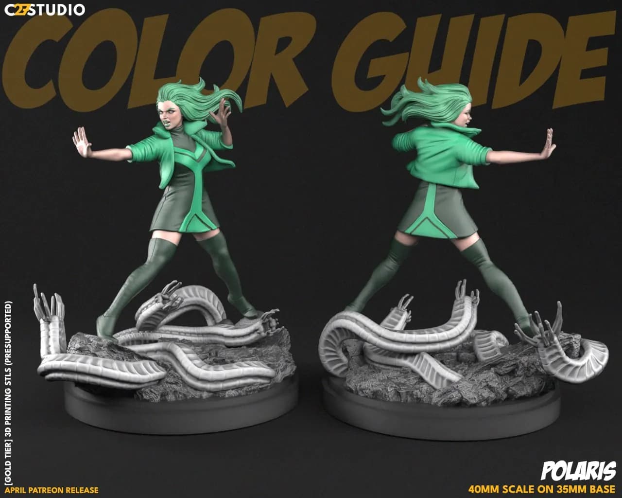 STL - Figura femenina con tentáculos