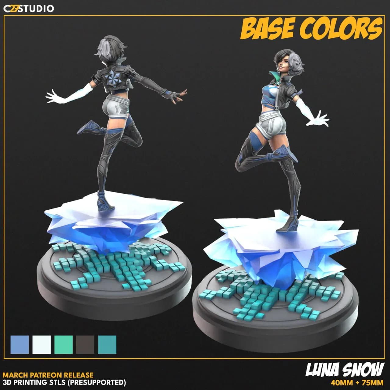 STL - figura femenina de hielo