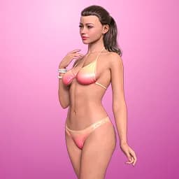 STL - Figura femenina en bikini render 3
