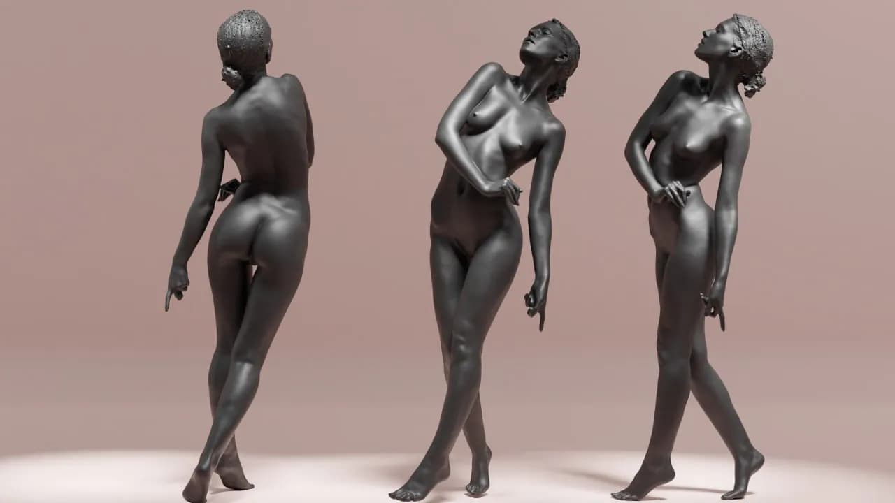 STL - figura femenina en pose