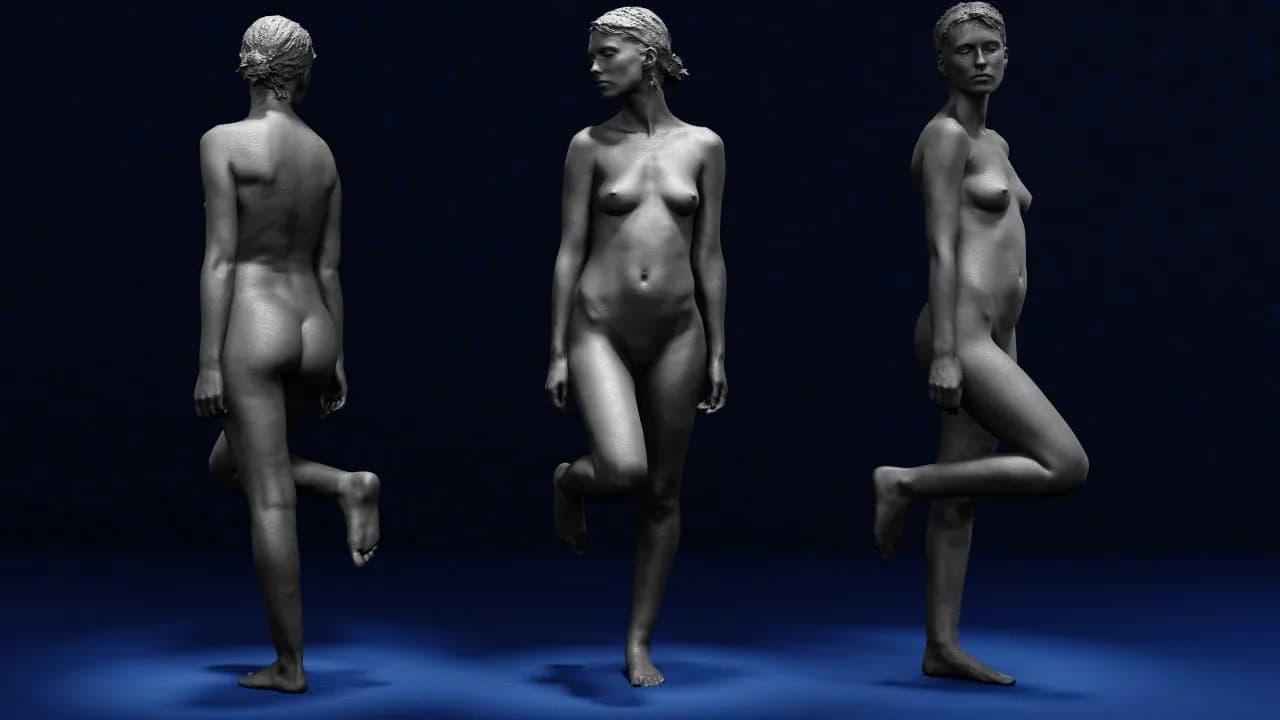 STL - Figura femenina posando