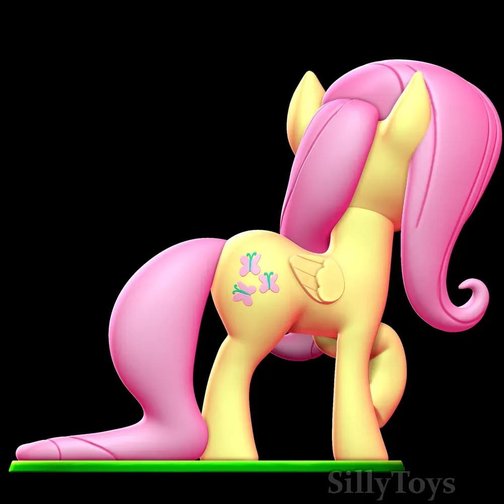STL - Figura Fluttershy My Little Pony render 2
