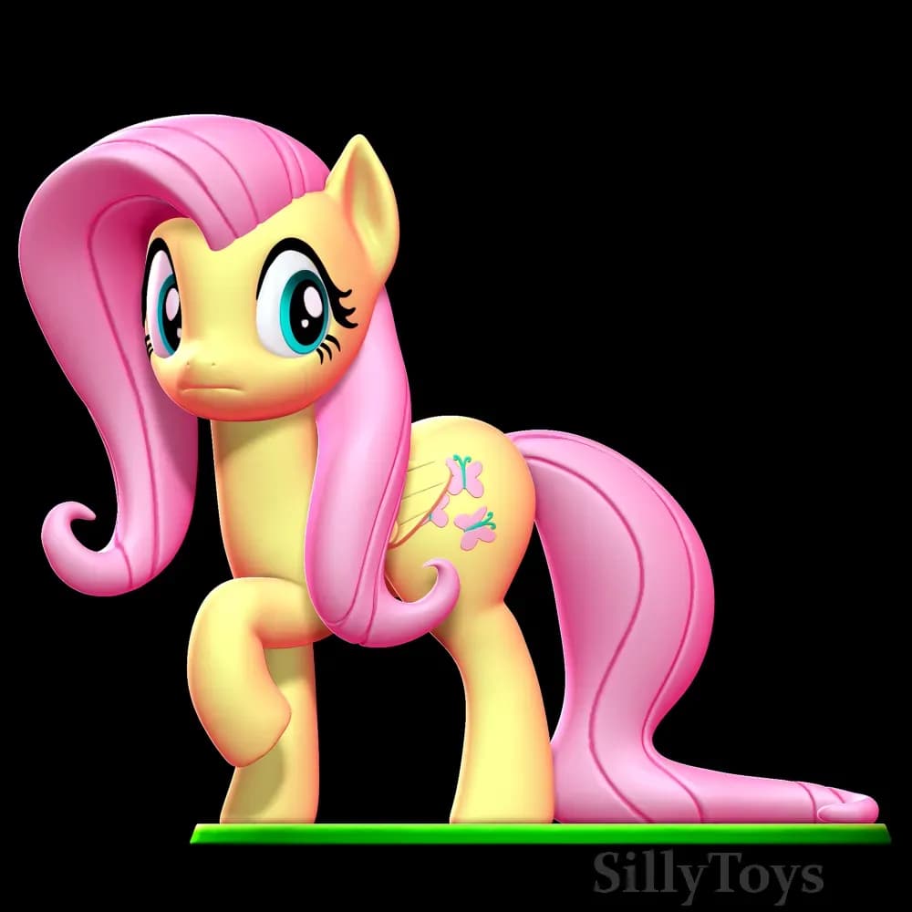STL - Figura Fluttershy My Little Pony render 5