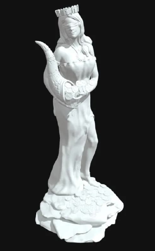 STL - Figura Fortuna con Cornucopia