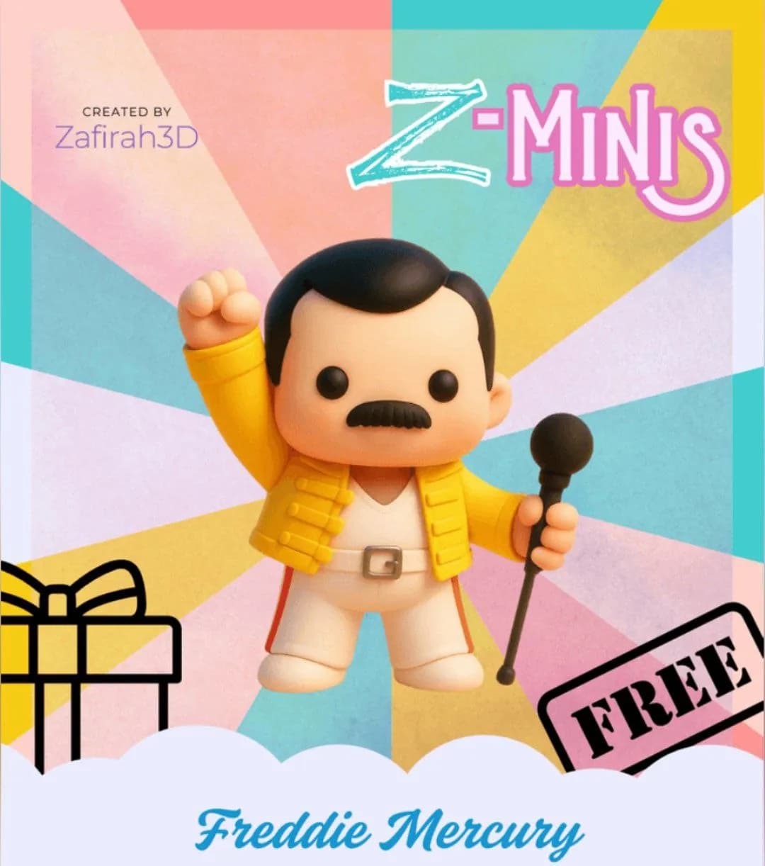 STL - figura Freddie Mercury 2