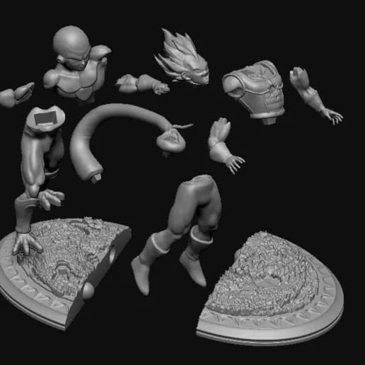 STL - Figura Freezer vs Vegeta render 3