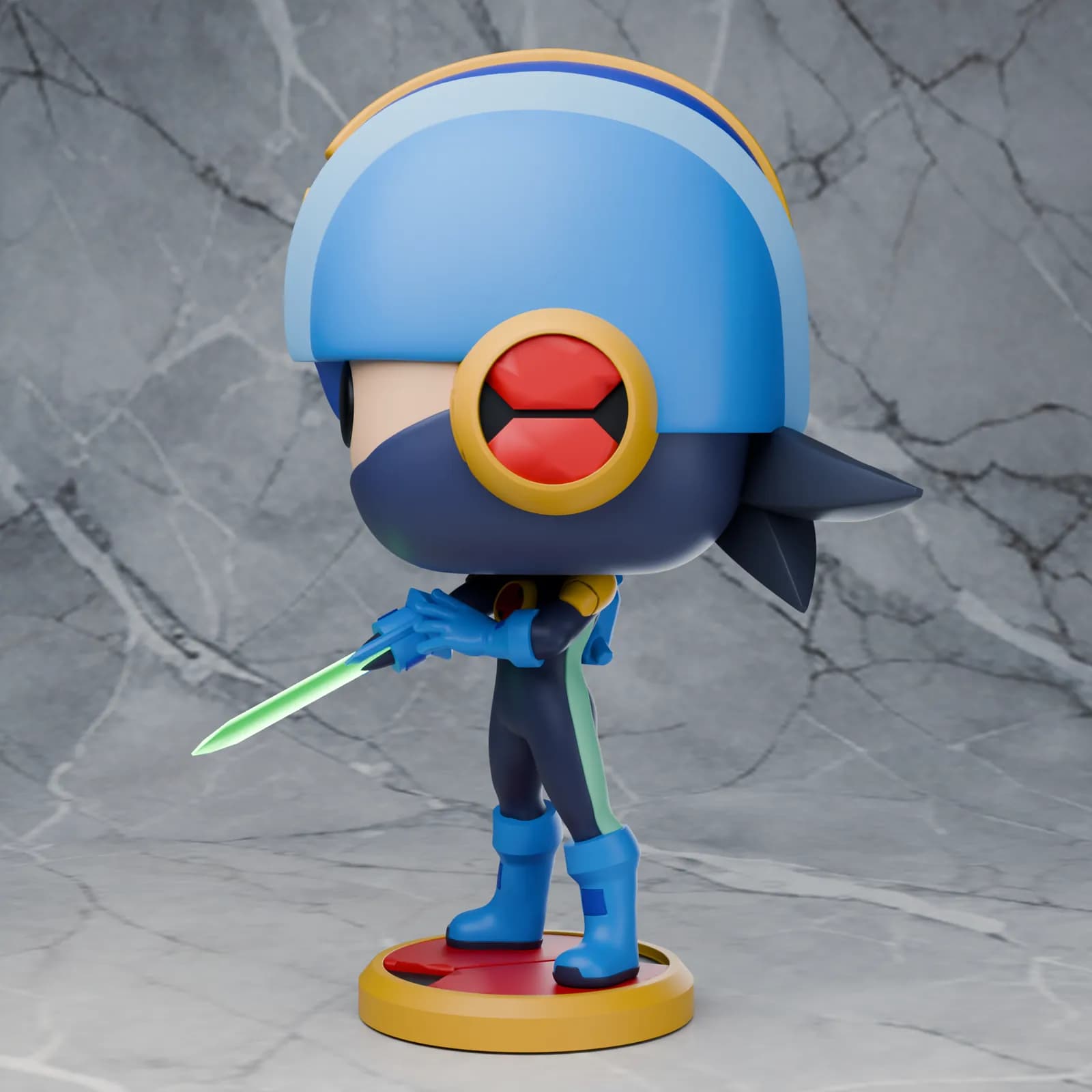 STL - Figura Funko Pop Mega Man render 3