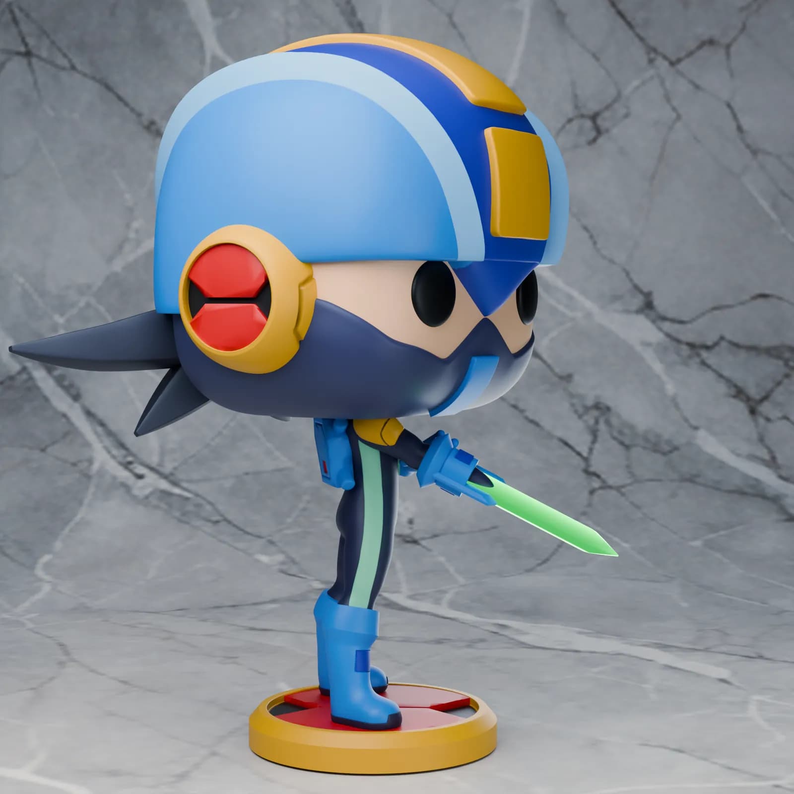 STL - Figura Funko Pop Mega Man render 5