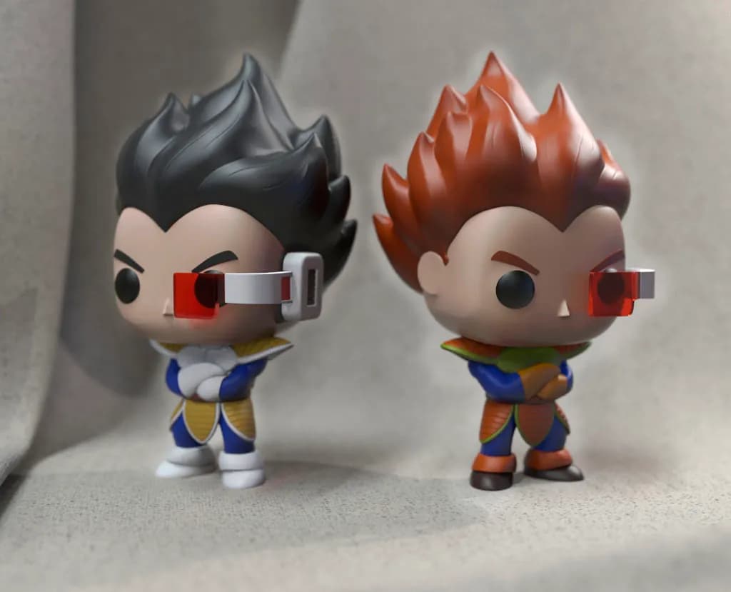 STL - Figura Funko Pop Vegeta render 3