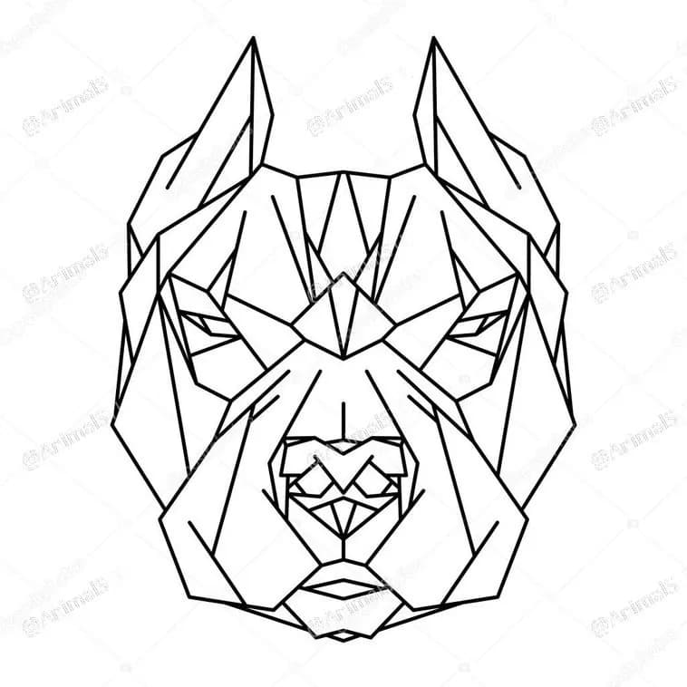 STL - Figura geometrica de pitbull