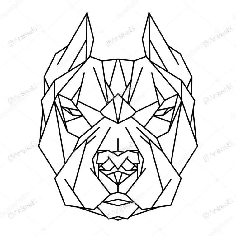 STL - Figura geometrica de pitbull