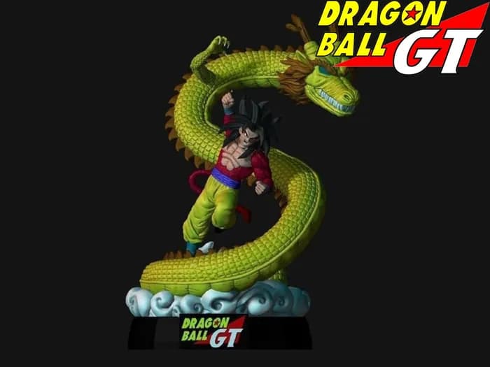 STL - Figura Goku SS4 con Shenlong