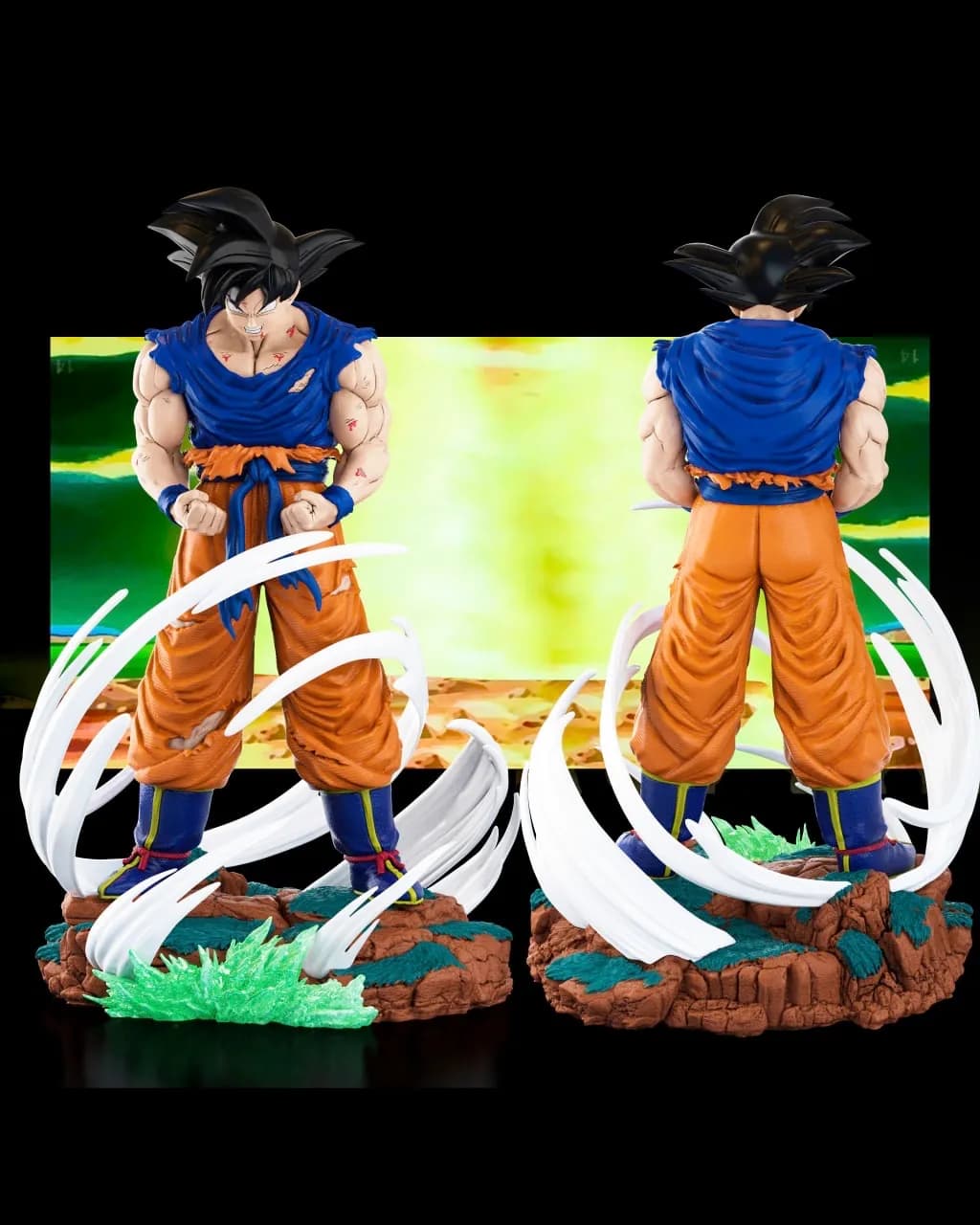 STL - Figura Goku Transformación Saiyan render 5