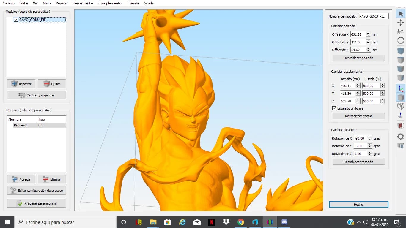 STL - Figura Goku vs Vegeta render 4