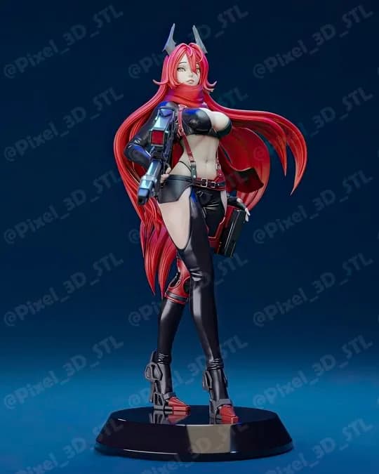 STL - Figura guerrera anime sci fi