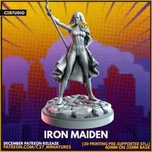 STL - figura guerrera iron maiden