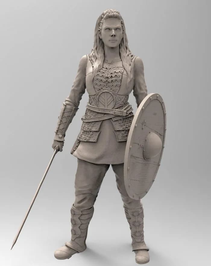 STL - Viking warrior figure Lagertha