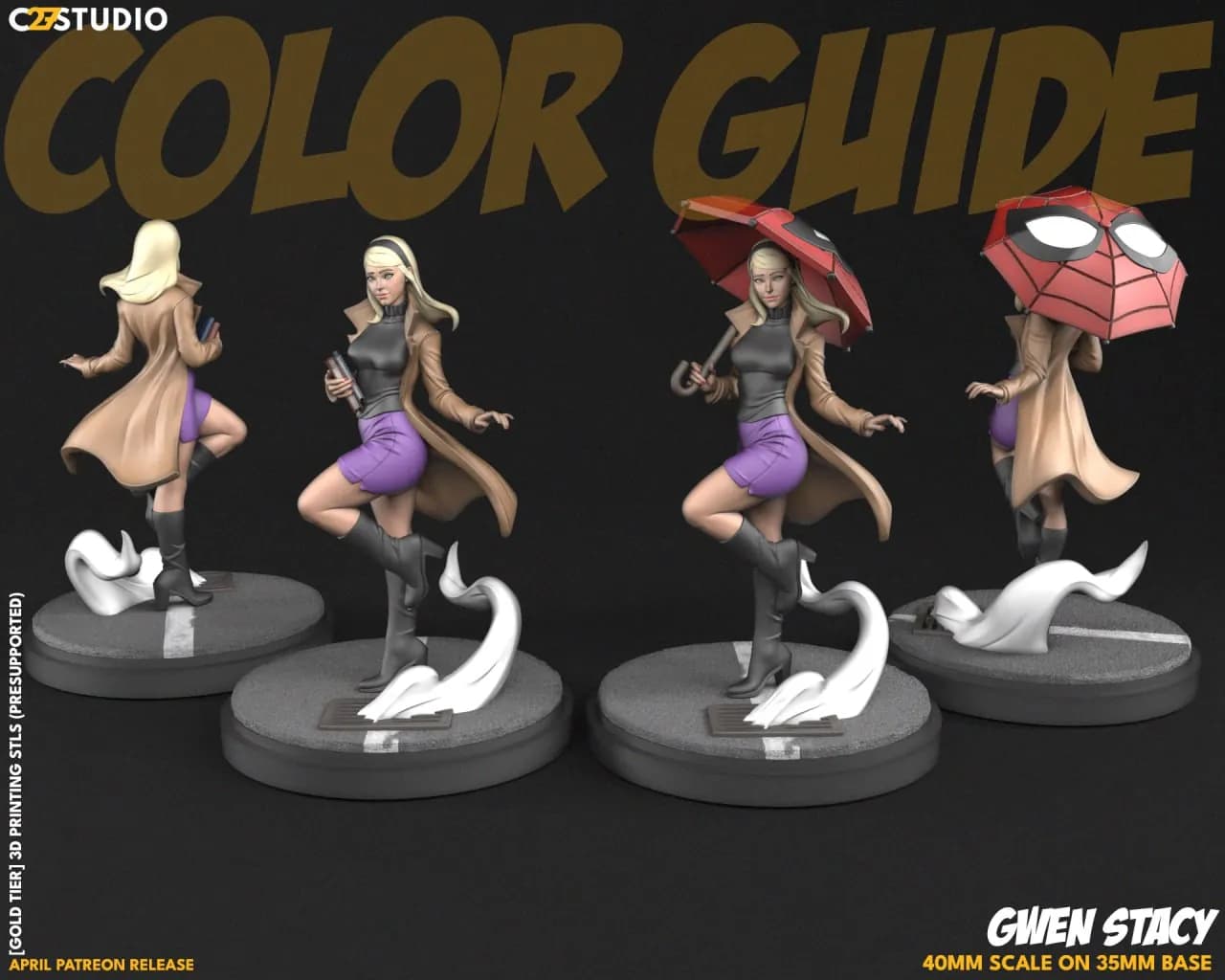 STL - Gwen Stacy fallen one figure