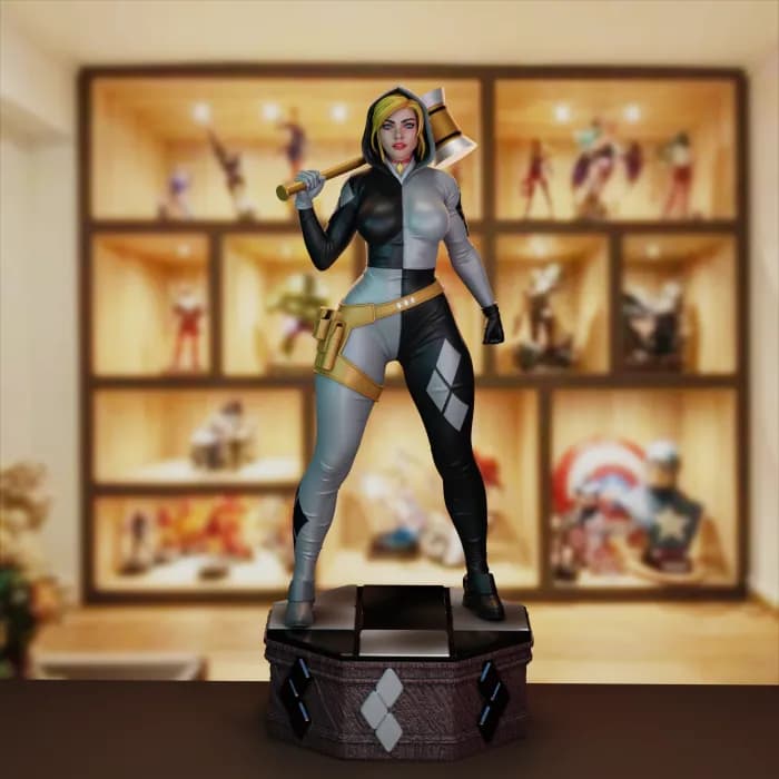 STL - Figura Harley Quinn Martillo render 3