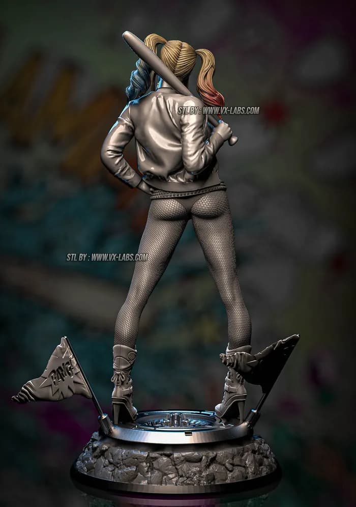 STL - Figura Harley Quinn "Miss Quinn" render 3