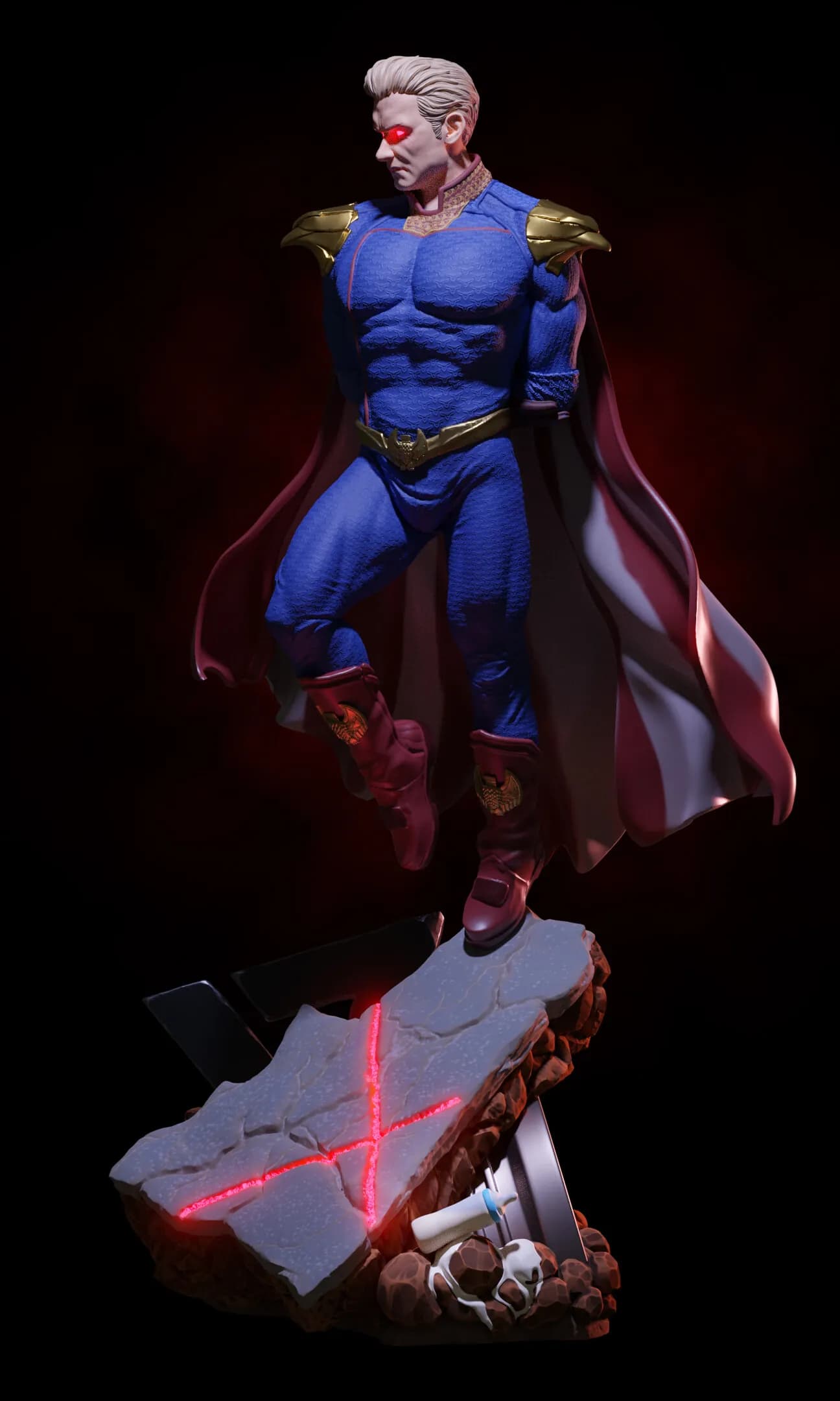 STL - Figura Homelander de The Boys render 4
