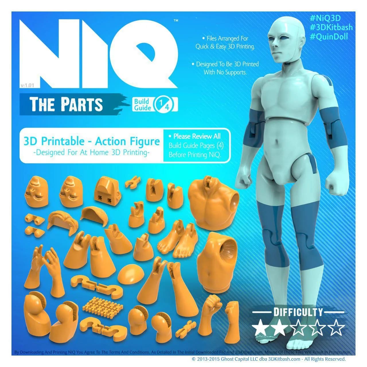 STL - figura humana articulada