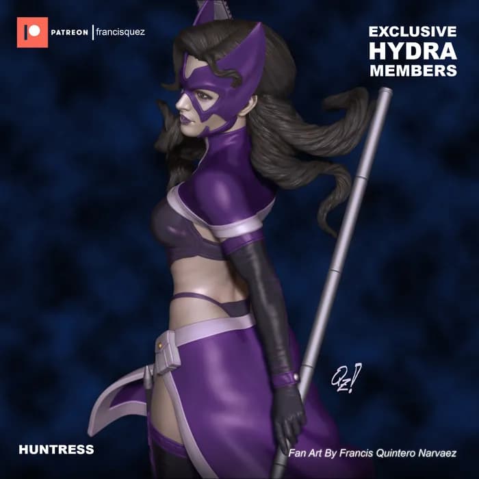 STL - Figura Huntress DC Comics render 3