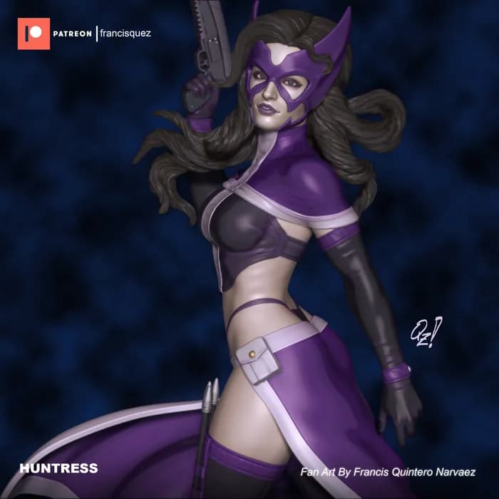STL - Figura Huntress DC Comics render 5