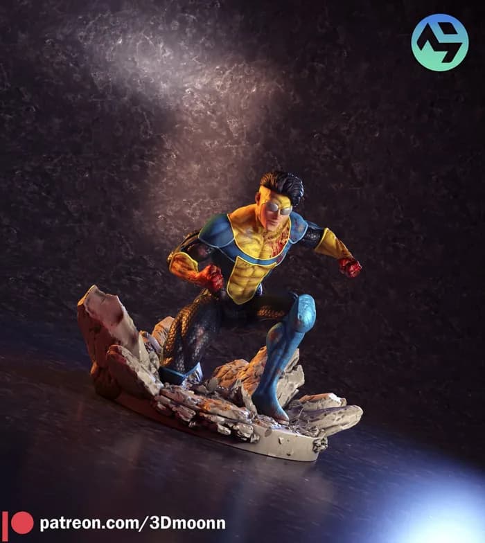 STL - Figura Invincible render 2