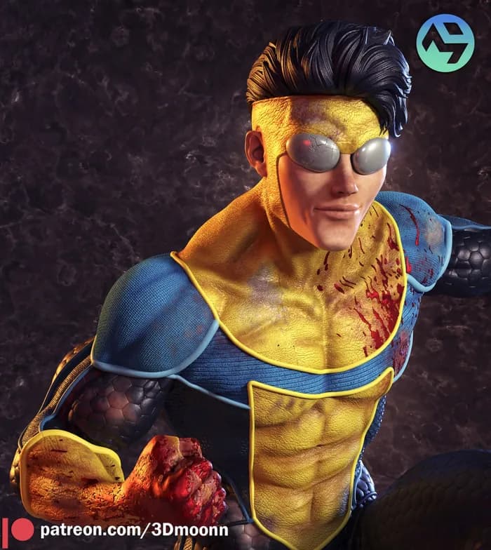 STL - Figura Invincible render 3