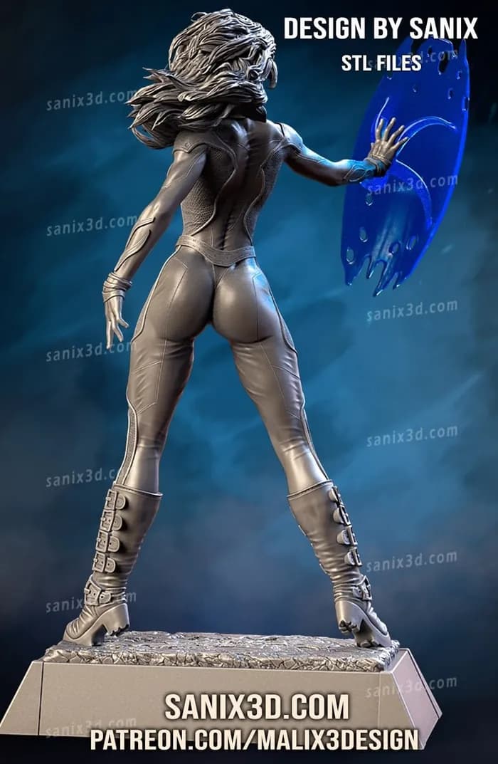 STL - Figura Invisible Woman render 2