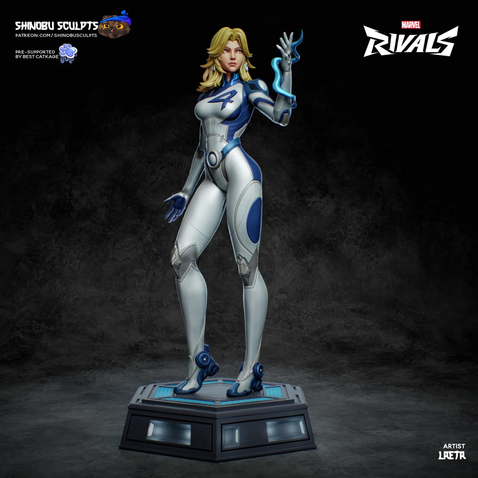 STL - Figura Invisible Woman Marvel render 3