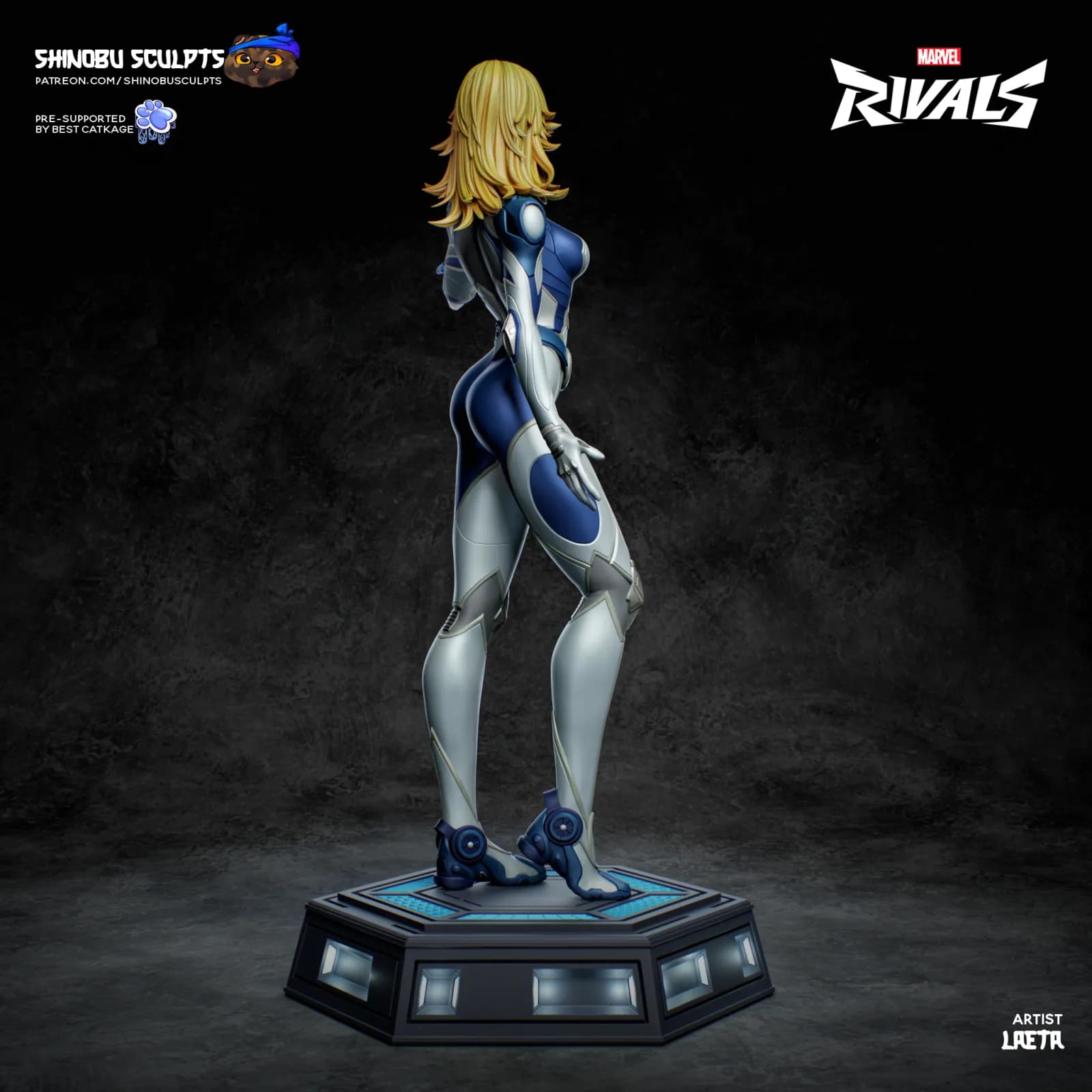 STL - Figura Invisible Woman Marvel render 4
