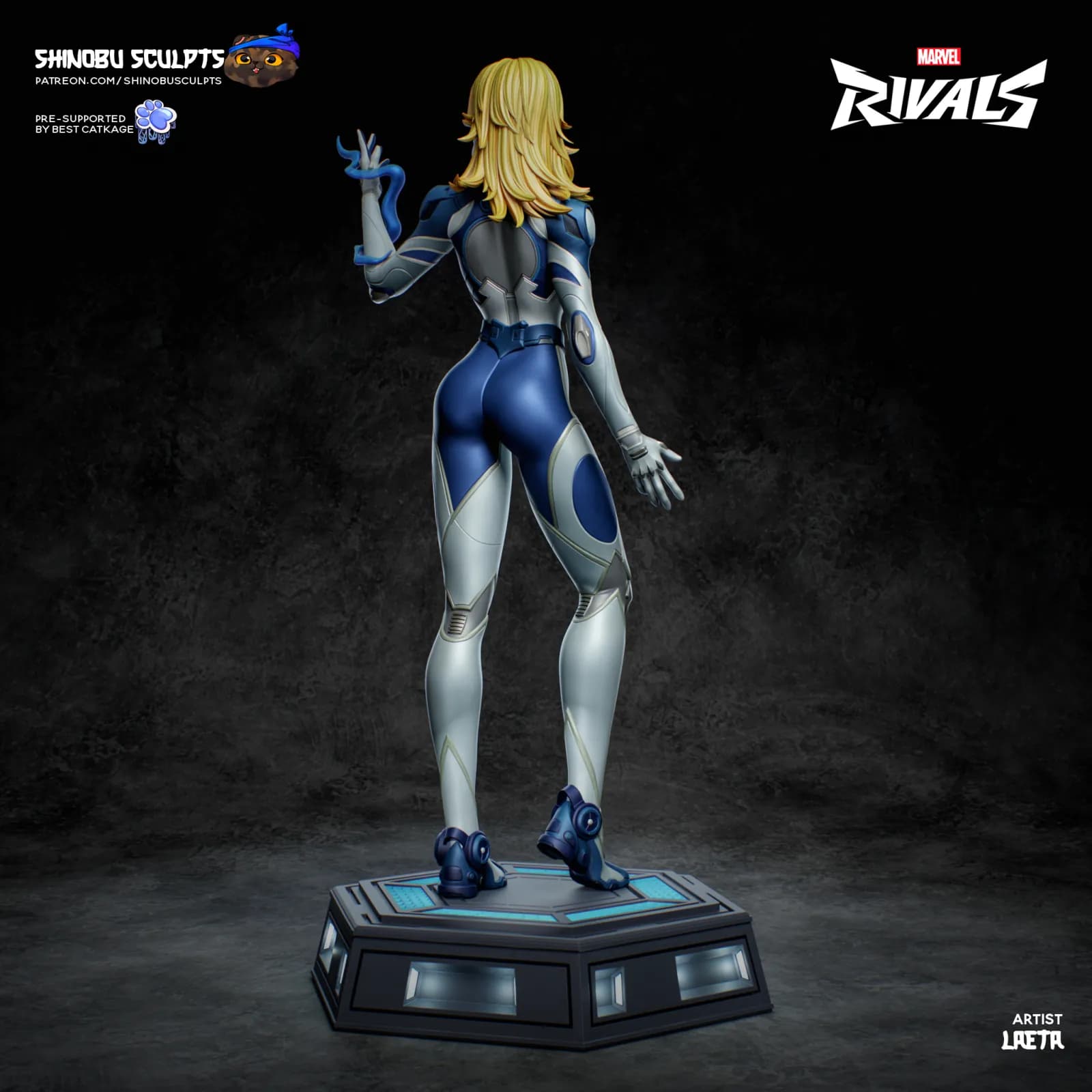 STL - Figura Invisible Woman Marvel render 5