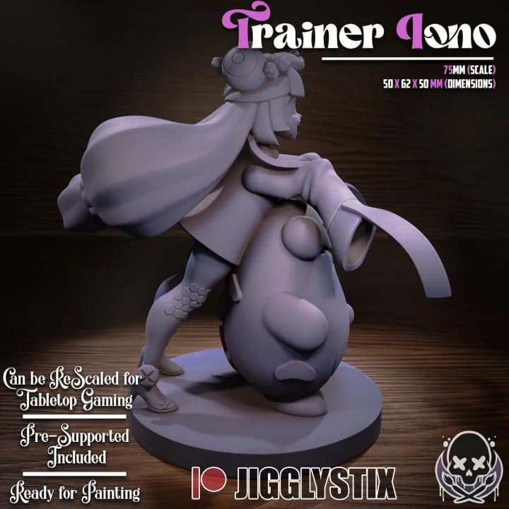 STL - Figura Iono con Jigglystix render 3