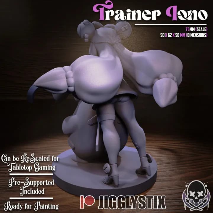 STL - Figura Iono con Jigglystix render 4